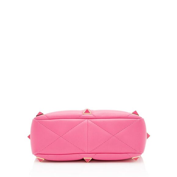 Valentino Calfskin Roman Stud Medium Shoulder Bag - Picture 4 of 12